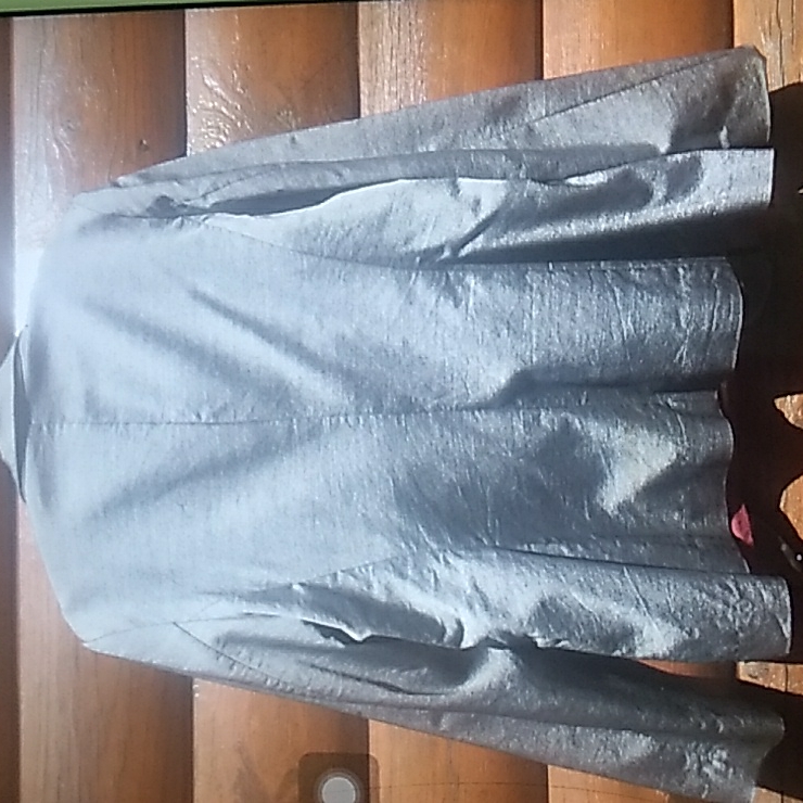 Theory Platinum Blazer Velcro Vintage Sz L Usa Nplvc — image 5 of 8